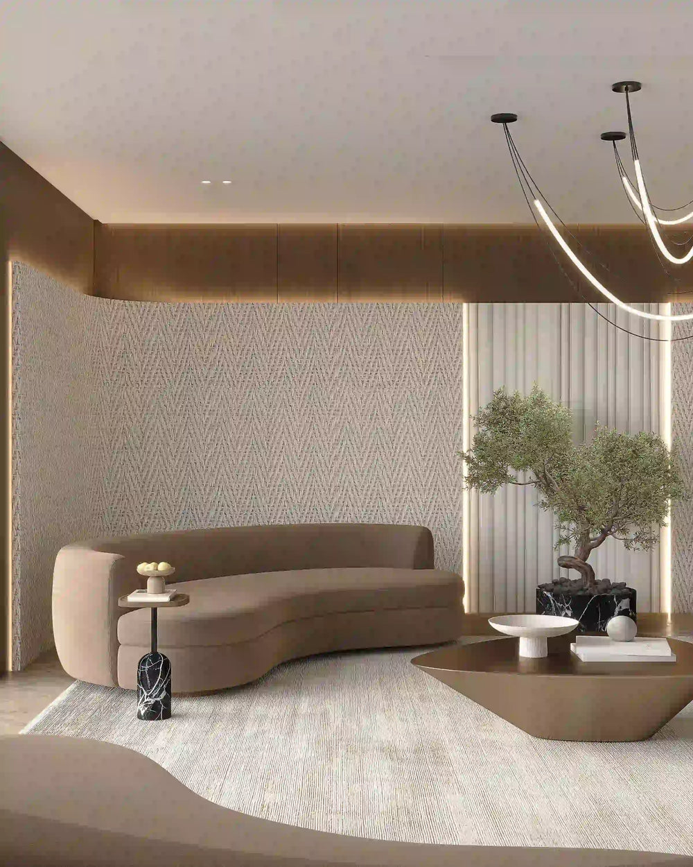 Weave (Beige) - Flexible Stone Wall Panel