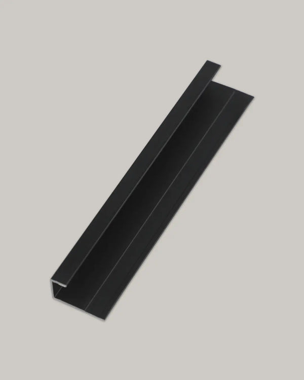 Matte black edge trim 