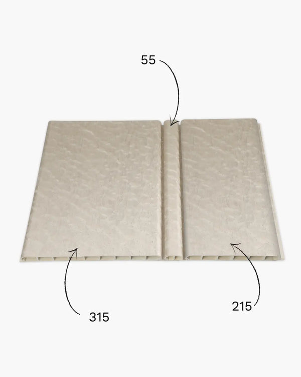 Lunar moonstone arco archiflute wall panel with dimensions
