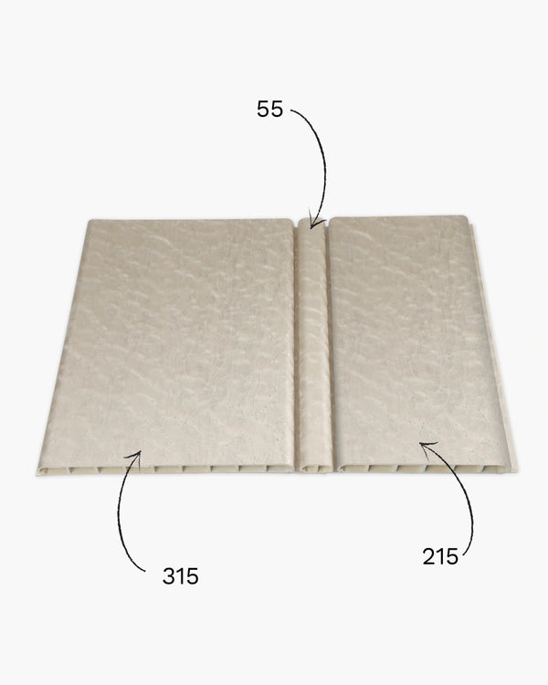 Lunar moonstone arco archiflute wall panel with dimensions