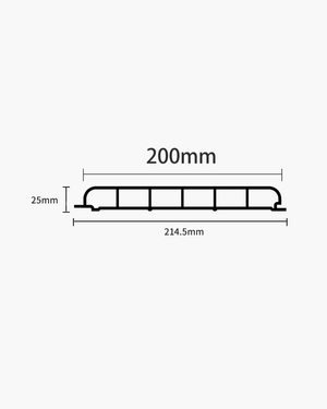 Arco archiflute wall panel diagram with dimensions