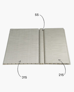 Ice ripple arco archiflute wall panel with dimensions