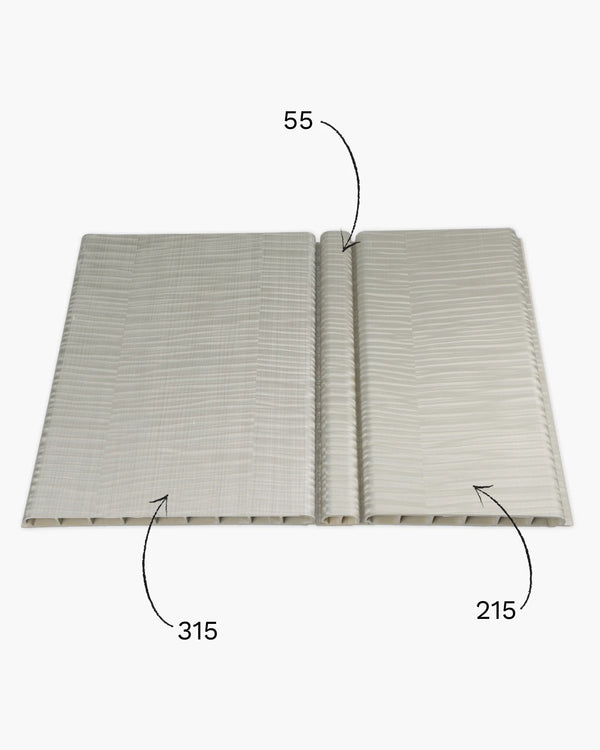 Ice ripple arco archiflute wall panel with dimensions