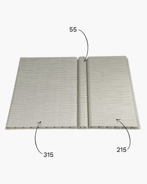 Ice ripple arco archiflute wall panel with dimensions