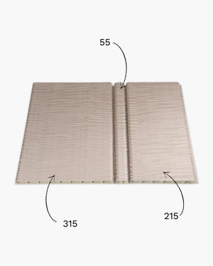 Mink ripple arco archiflute wall panel with dimensions