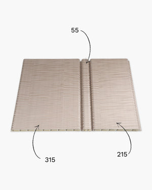Mink ripple arco archiflute wall panel with dimensions