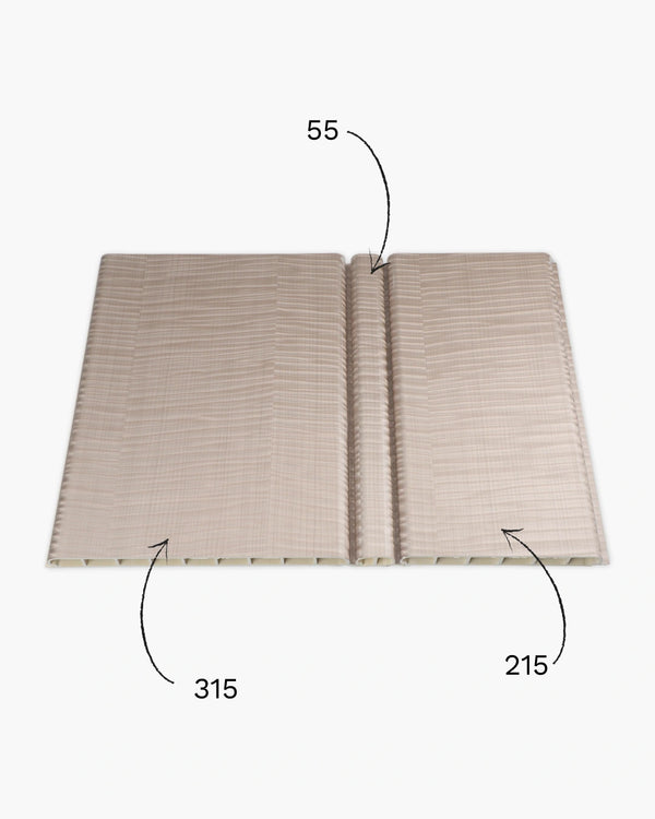 Mink ripple arco archiflute wall panel with dimensions