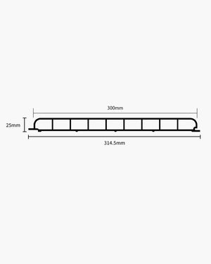Mink ripple arco archiflute wall panel diagram with dimensions