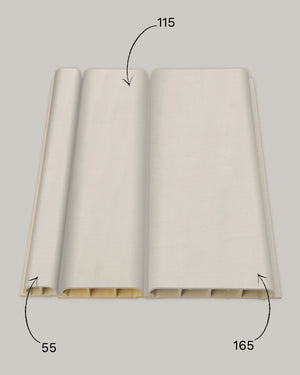 Beige linen arco archiflute wall panel