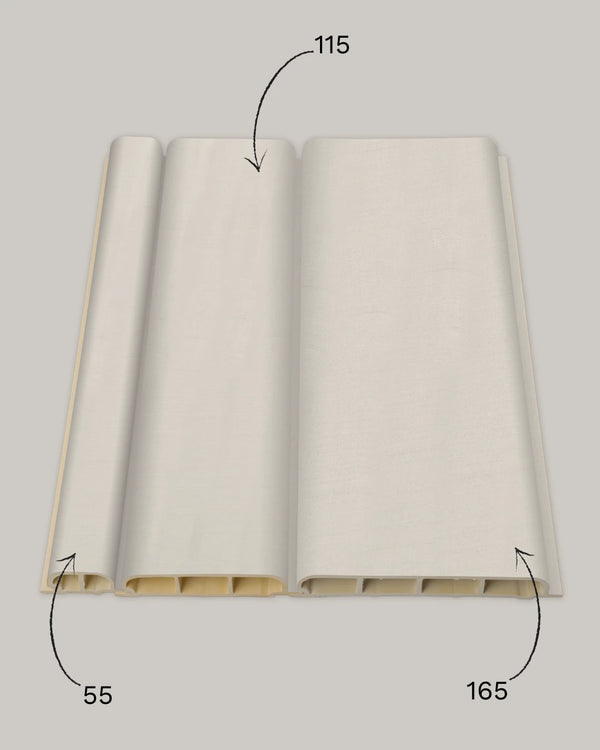 Beige linen arco archiflute wall panel