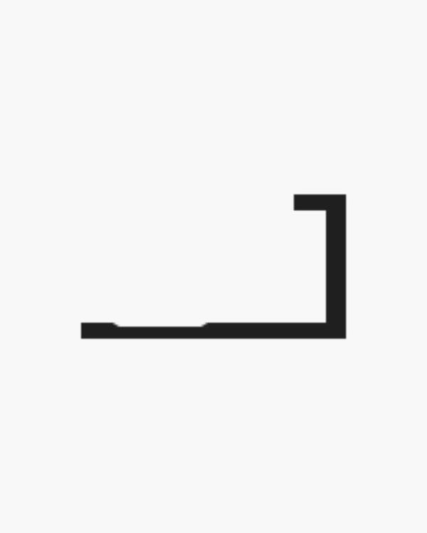 Matte black edge trim diagram