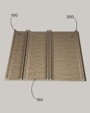 Champagne luxe forma archiflute wall panel