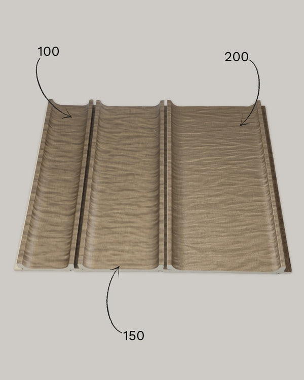 Champagne luxe forma archiflute wall panel