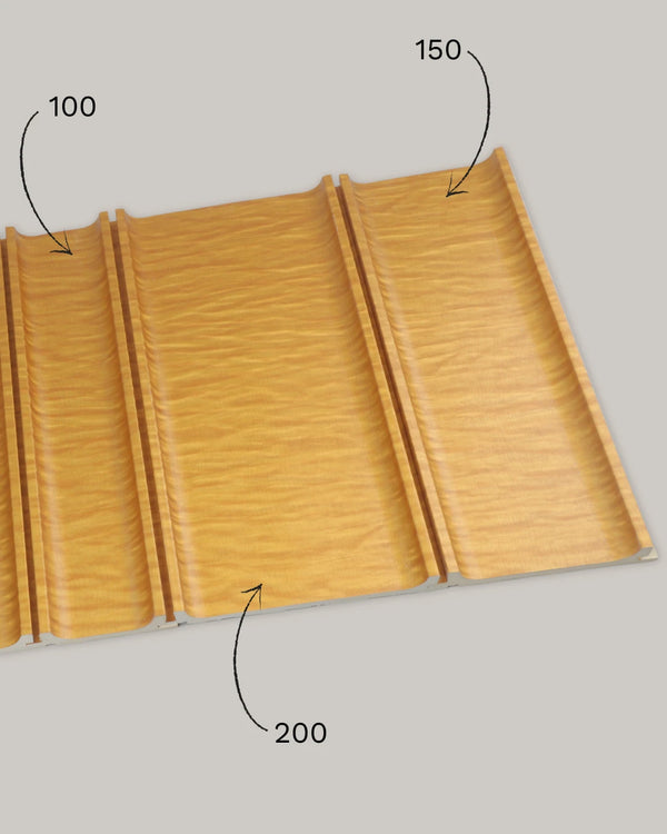 Golden luxe forma archiflute wall panel