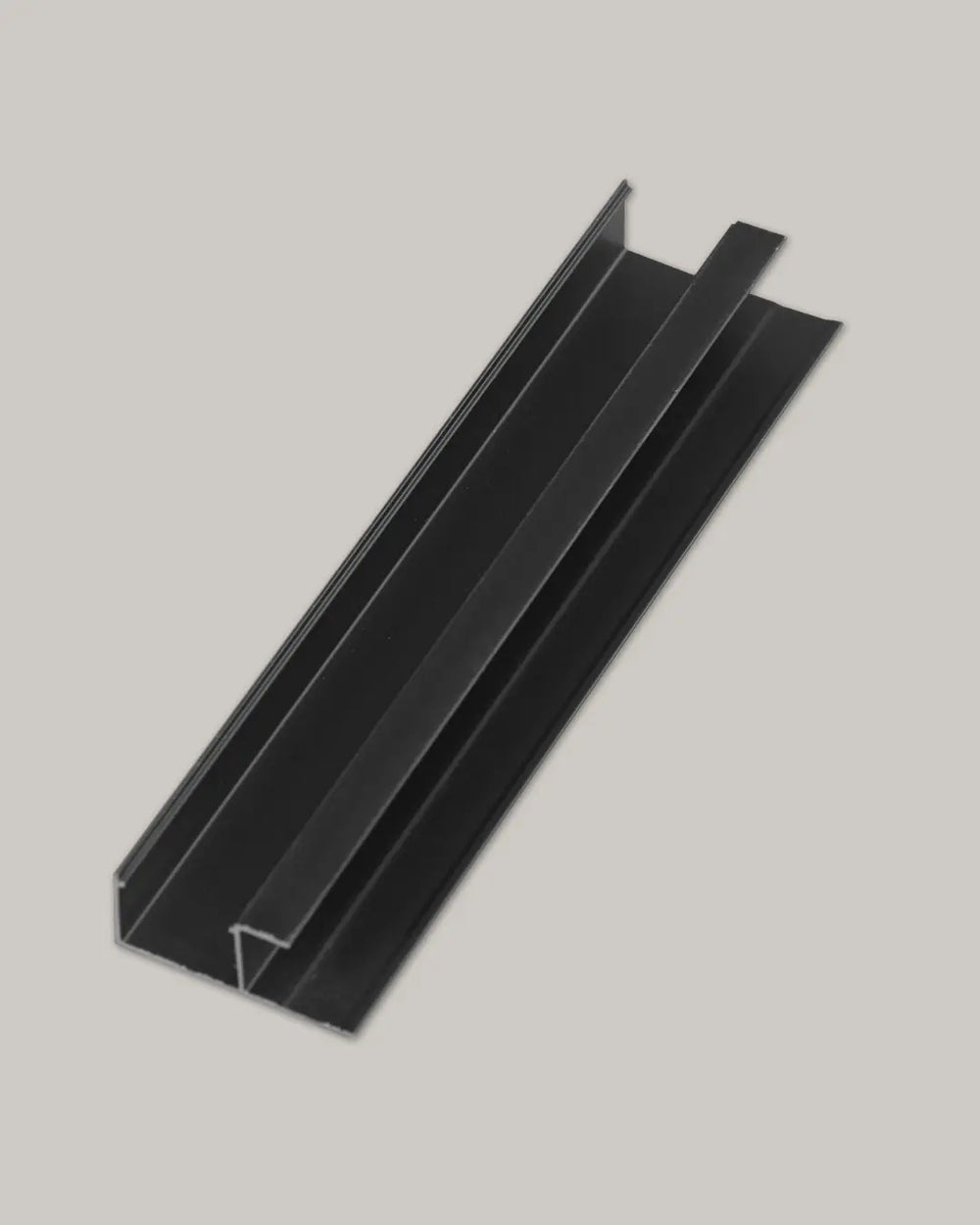 Matte black LED profile accent trim 