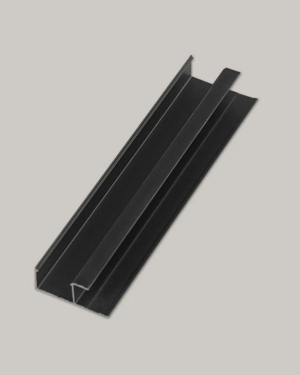 Matte black LED profile accent trim 