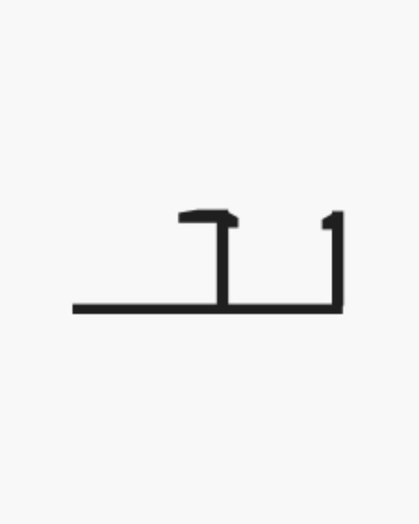Matte black LED profile accent trim diagram