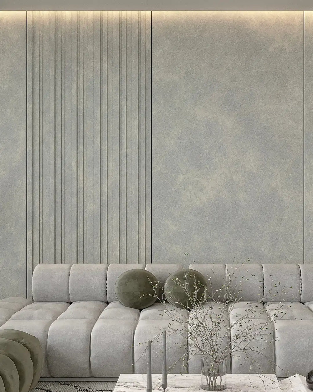 Glacier frost quadra archiflute A&B wall panel