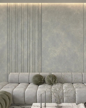 Glacier frost quadra archiflute A&B wall panel in a living room