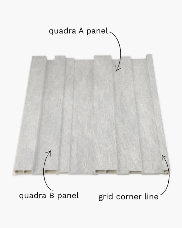 Glacier frost quadra archiflute A&B wall panel