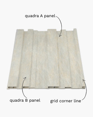 Halo frost quadra archiflute A&B wall panel