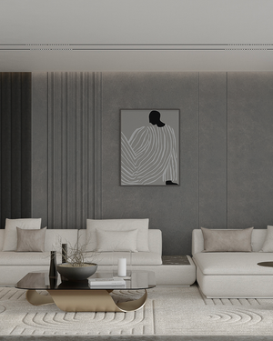Urban frost bamboo wall panel in living room